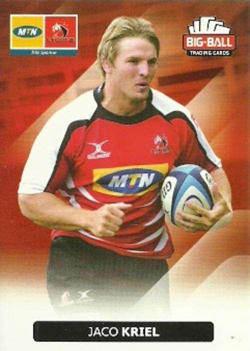 JACO KRIEL - 2012 BIG BALL RUGBY BASE CARD 128