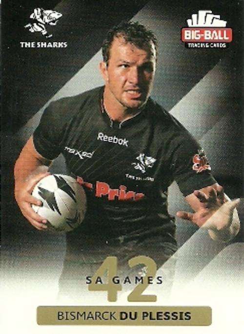 BISMARCK DU PLESSIS - 2012 BIG BALL RUGBY BASE CARD 211
