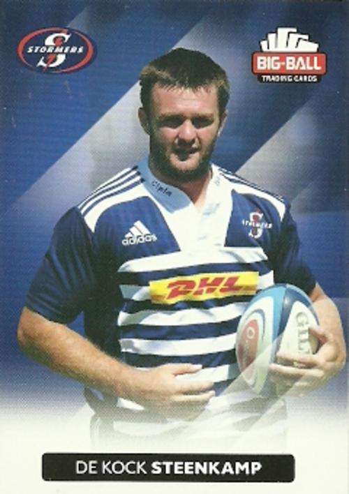 DE KOCK STEENKAMP - 2012 BIG BALL RUGBY BASE CARD 167