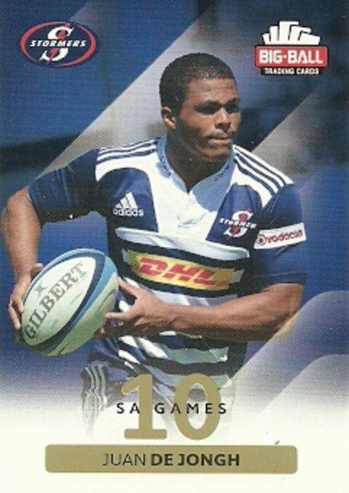 JUAN DE JONGH - 2012 BIG BALL RUGBY BASE CARD 182
