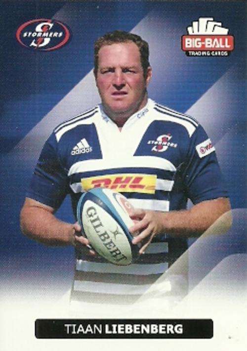 TIAAN LIEBENBERG - 2012 BIG BALL RUGBY BASE CARD 197