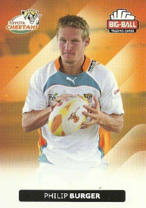 PHILIP BURGER - 2012 BIG BALL RUGBY BASE CARD 086
