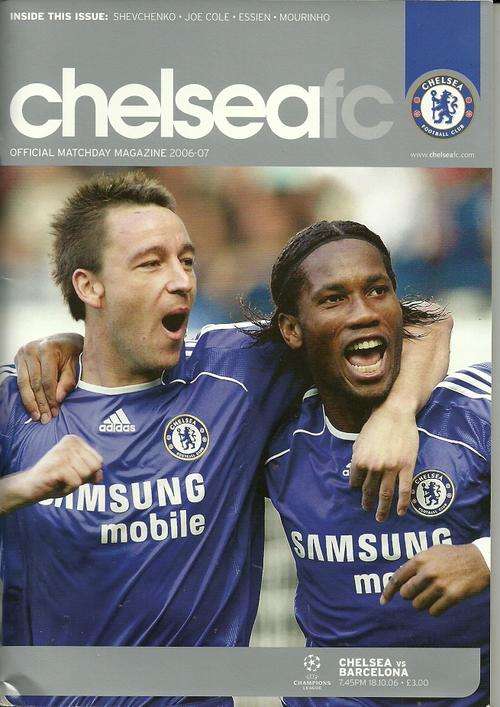 Chelsea v Barcelona 2006/07 Champions League Group Stage Match Programme