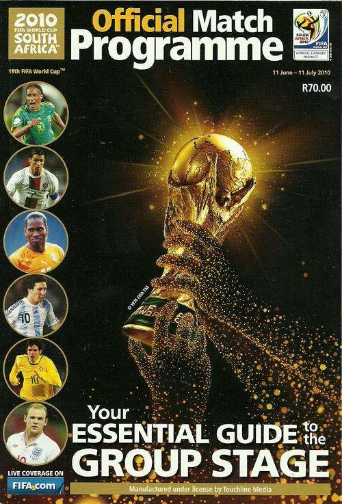 2010 Football World Cup Group Stage Official Programme
