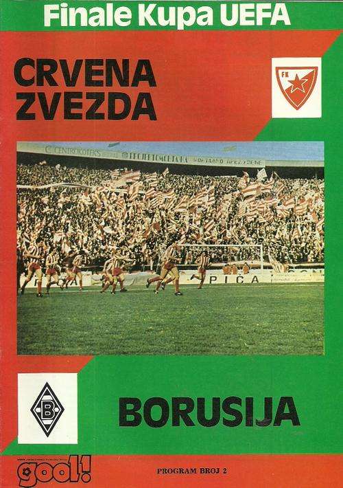 Red Star Belgrade v Borussia Moenchengladbach 1978/79 UEFA Cup Final 1st Leg Programme