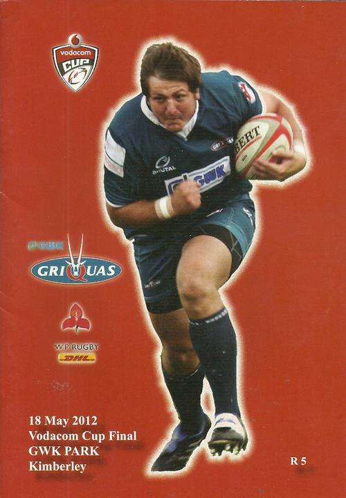 Griquas v Western Province 2012 Vodacom Cup Final Match Programme