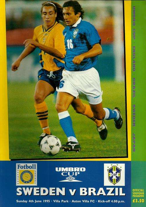 Sweden v Brazil 1995 Umbro Cup Match Programme