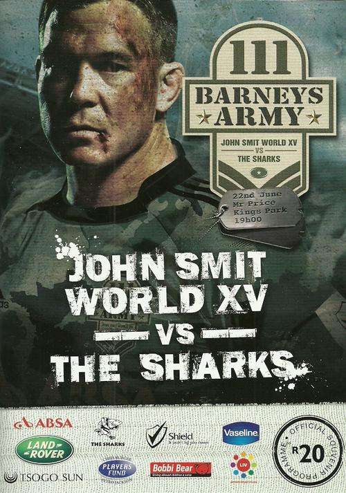 John Smit World XV v Sharks 2012 Match Programme