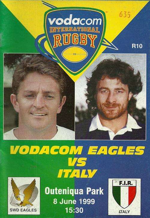 SWD Eagles v Italy 1999 Tour Match Programme