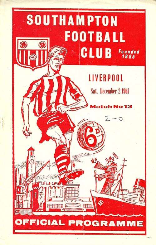 Southampton v Liverpool 1961/62 Division 2 League Match Programme ( Rare )