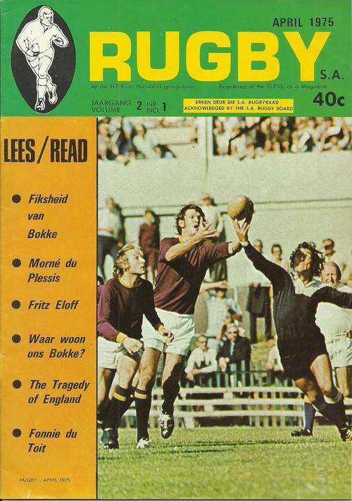 RUGBY S.A. Magazine - APR. 1975 Vol. 2 No.1