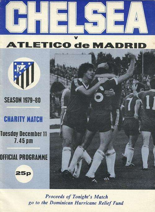 Chelsea v Atletico Madrid ( Spain ) 1979/80 International Friendly Match Programme