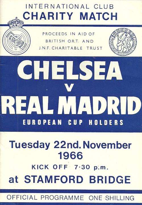 Chelsea v Real Madrid ( Spain ) 1966/67 International Friendly Match Programme