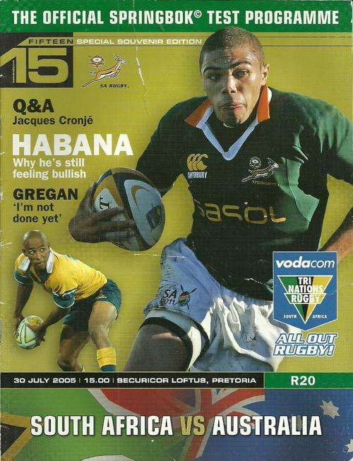 South Africa v Australia 2005 Tri Nation Match Programme
