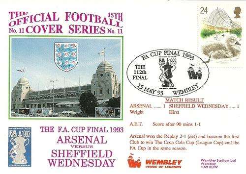 Official Football Cover Series - FA Cup Final 1993 Arsenal v Sheffield Wednesday FDC