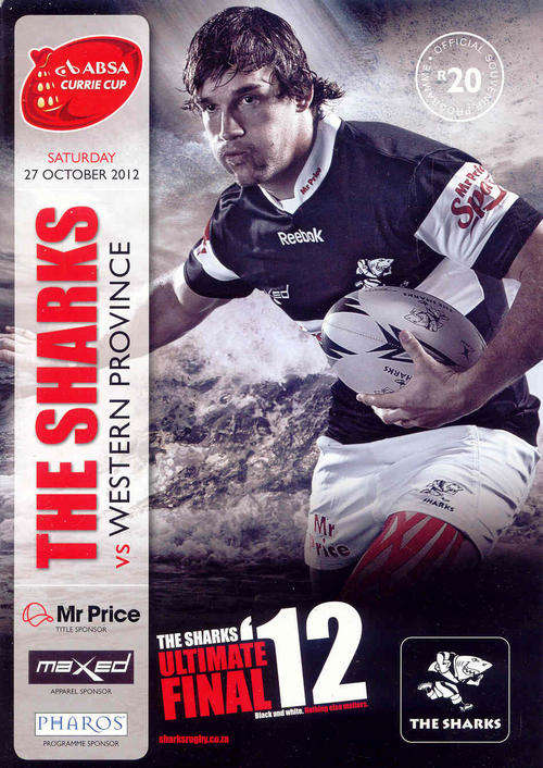 Sharks v Western Province 2012 Currie Cup Final Match Programme