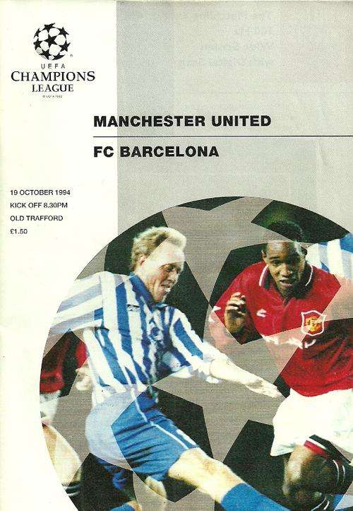 Manchester United v FC Barcelona 1994/95 Champions League Group Stage Match Programme