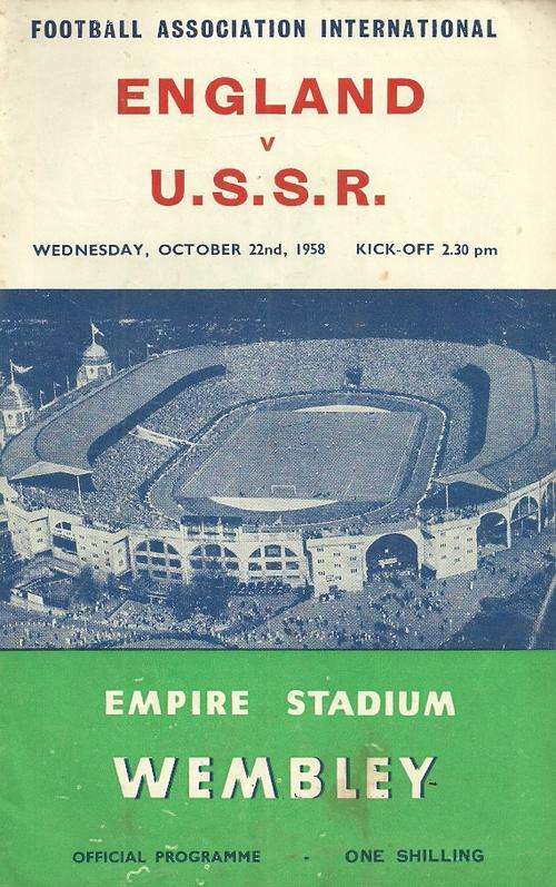 England v USSR 1958 International Friendly Match Programme