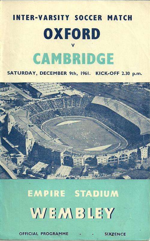 Oxford v Cambridge 1961 Inter-Varsity Match Programme ( Rare )