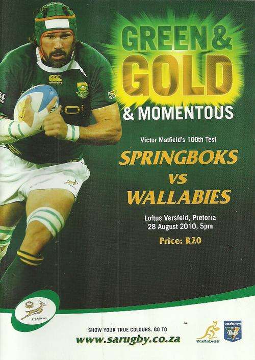 South Africa v Australia 2010 1st Tri Nations Match Programme