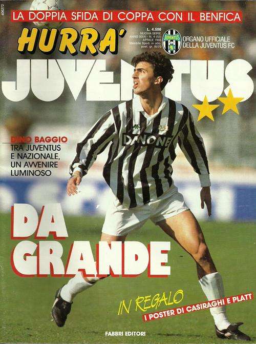Juventus v PSG ( France ) 1992/93 UEFA Cup Semi Final 1st Leg Match Programme