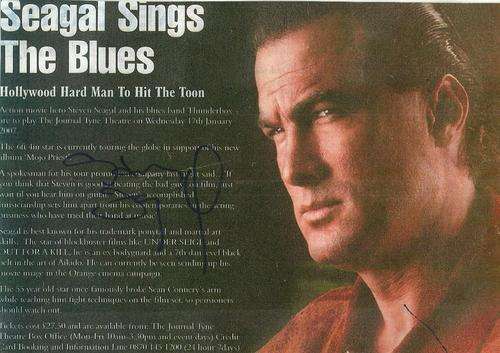 Steven Segal Signed Colour Segal Sings the Blues Promo Leaflet