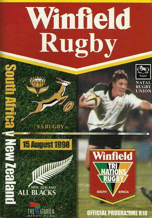 South Africa v New Zealand 1998 Tri Nations Match Programme