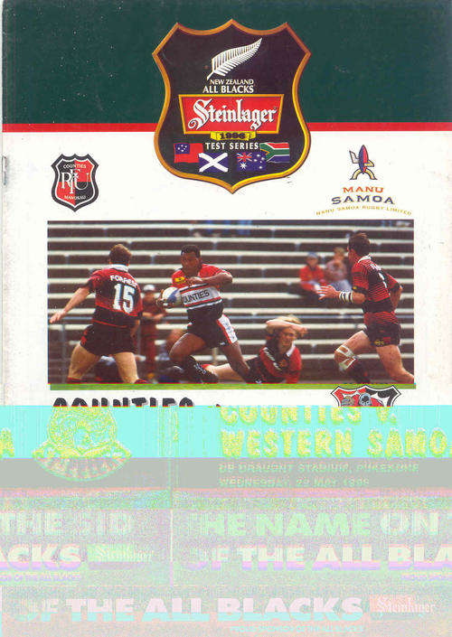 Counties v Samoa 1996 Tour Match Programme