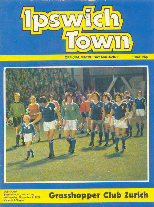 Ipswich Town v Grasshopper ( Switzeland ) 1979/80 UEFA CUP 2nd Rnd 2nd Leg  Programme