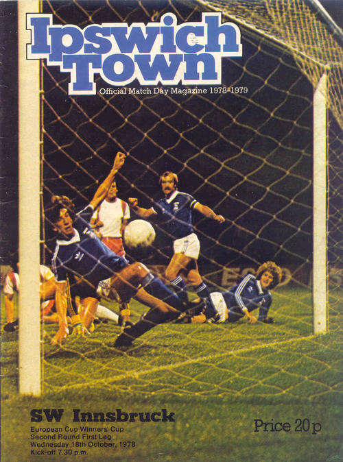 Ipswich Town v SW Innsbruck ( Austria ) 1978/79 ECWC CUP 2nd Rnd 1st Leg Programme