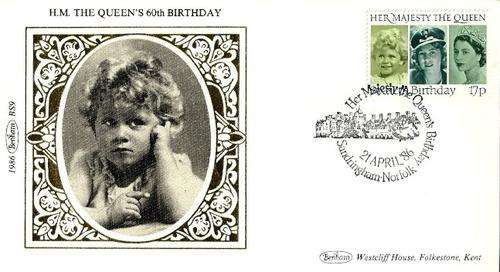 1986 Benham BS9 - H.M. The Queen`s 60th Birthday FDC - Limited Edition