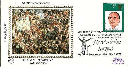 1980 Benham BS6c - British Conductors : Sir Malcolm Sargent FDC