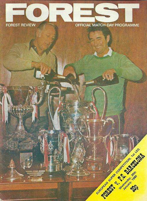 Nottingham Forest v F.C. Barcelona 1979 European Super Cup Final 1st Leg Programme