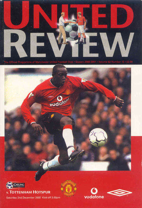 Manchester United v Tottenham Hotspur 2000/01 Premiership League Match Programme