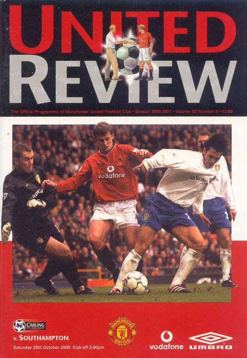 Manchester United v Southampton 2000/01 Premiership League Match Programme