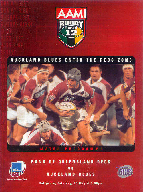 Queensland Reds v Aucland Blues 2000 Super 12 Match Programme