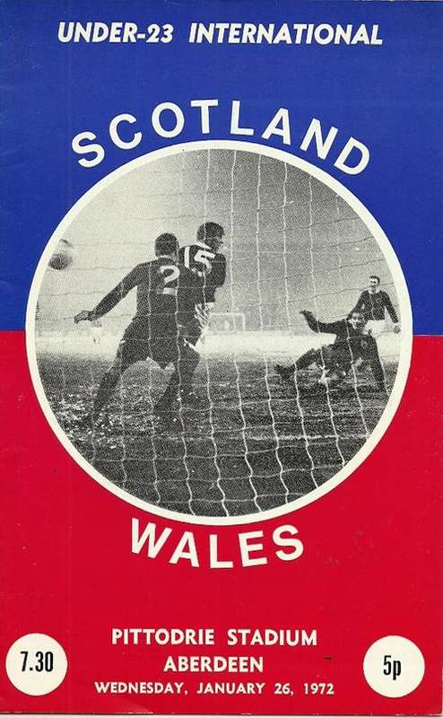 Scotland v Wales 1972 Under 23 International Friendly Match Programme