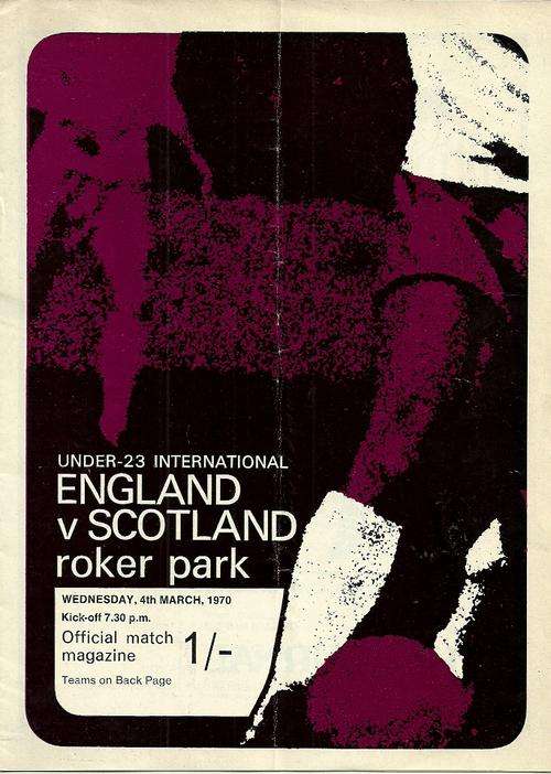 England v Scotland 1970 Under 23 International Friendly Match Programme