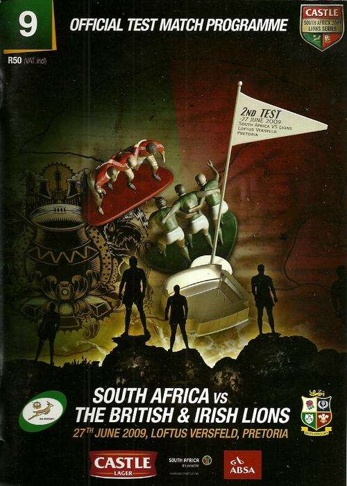 South Africa v British Lions 2009 2nd Test Match Programme