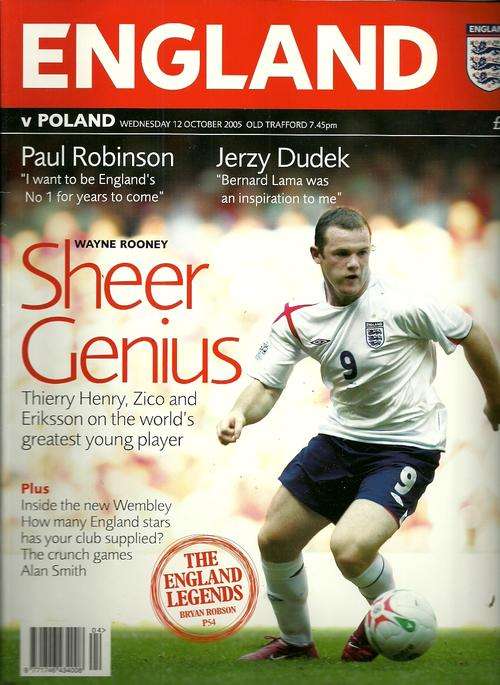England v Poland 2005 World Cup Qualifier Match Programme