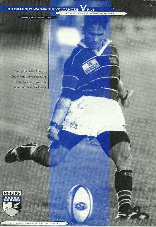 Wanganui Volcanoes v Fiji 1997 Tour Match Programme