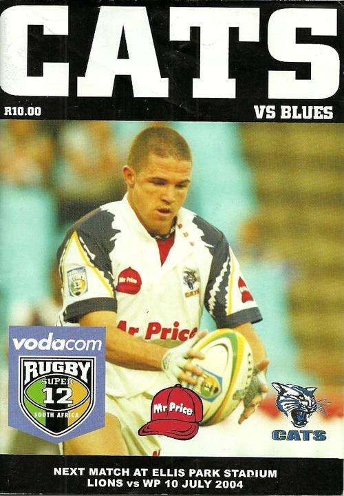 Cats v Blues 2004 Super 12 Match Programme