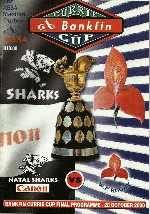 Sharks v Western Province 2000 Currie Cup Final Match Programme