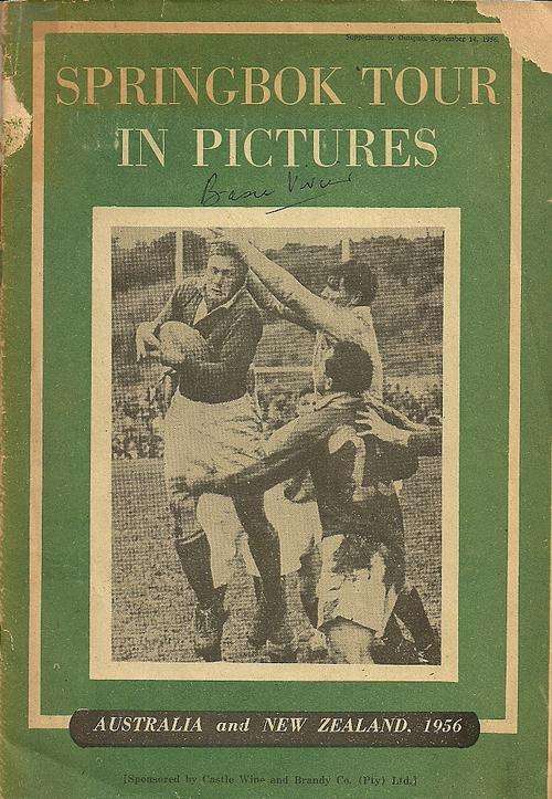 Springbok Tour In Pictures : Australia and New Zealand 1956 - Autographed by Basie Viviers