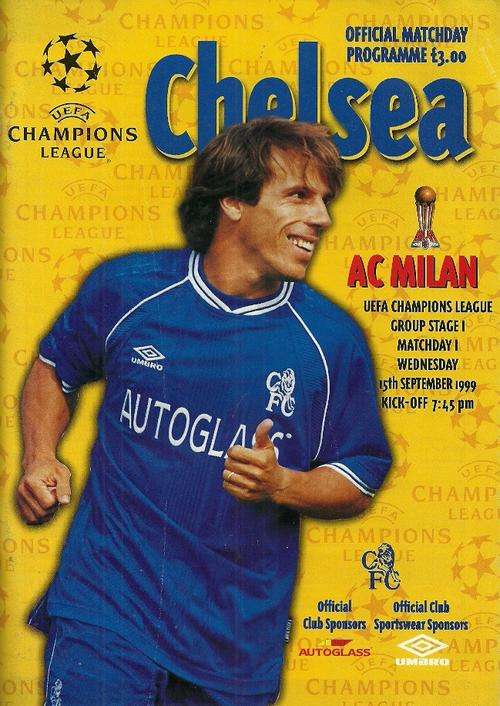 Chelsea v AC Milan 1999/00 Champions League 1st Group Stage Programme