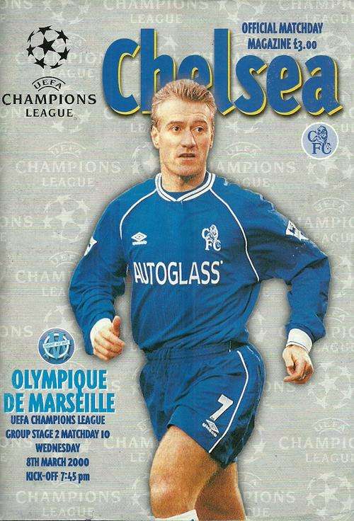 Chelsea v Olympique Marseille 1999/00 Champions League 2nd Group Stage Programme