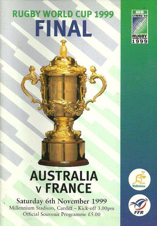 Australia v France 1999 Rugby World Cup Final Match Programme