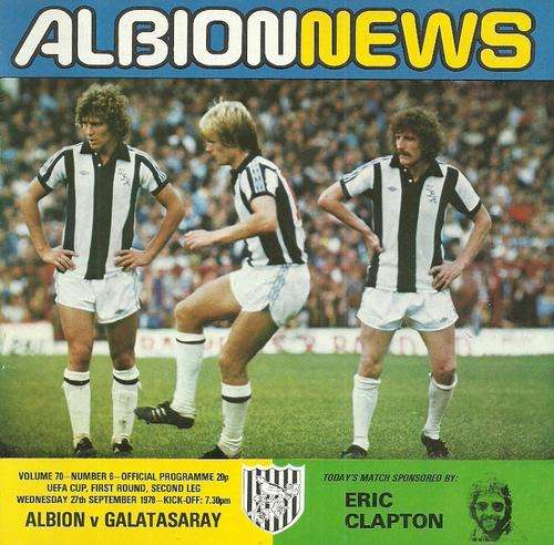 WBA v Galatasaray ( Turkey ) 1978/79 UEFA Cup 1st Rnd 2nd Leg Match Programme