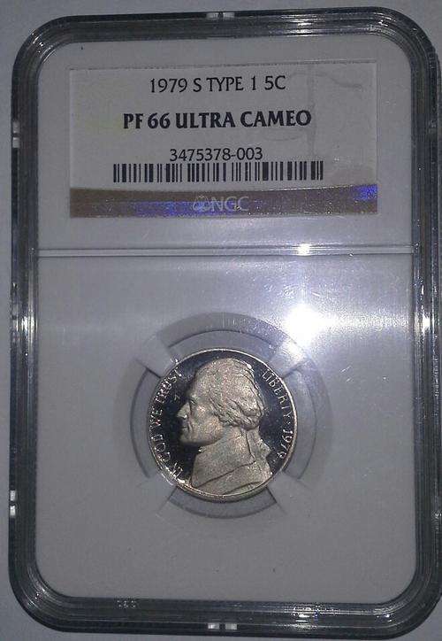 1979-S  Jefferson Nickel Type 1 Coin NGC Graded PF66 Ultra Cameo