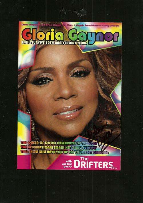 Gloria Gaynor Signed Colour Tour Leaflet